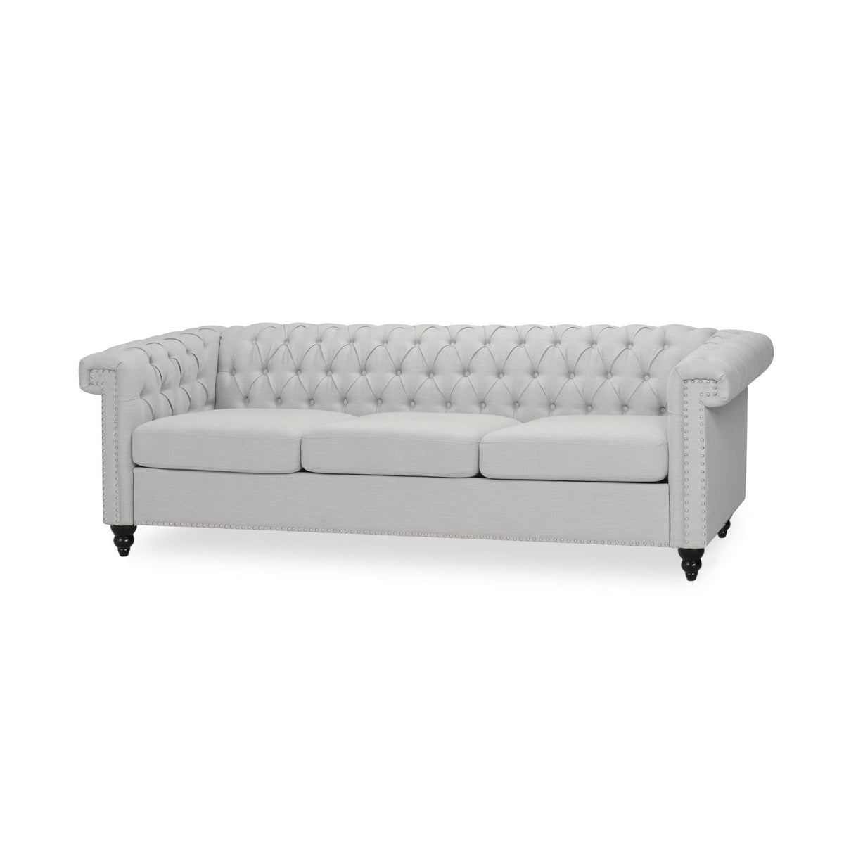 Chesterfield Style 3 Seater Sofa With Deep Button Tufting