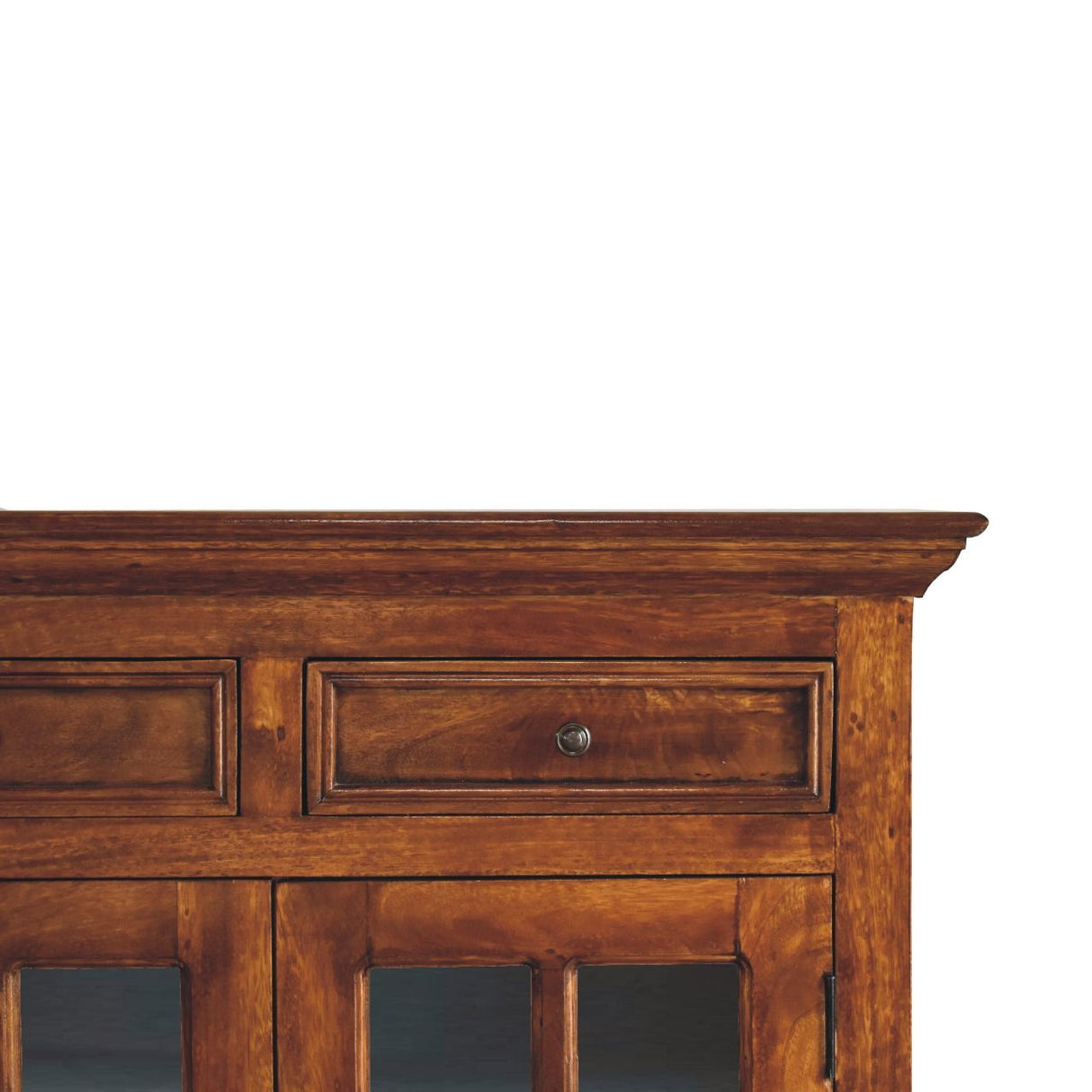 Large Glazed Sideboard Buffet Cabinet Storage Unit Solid Wood 65x35in