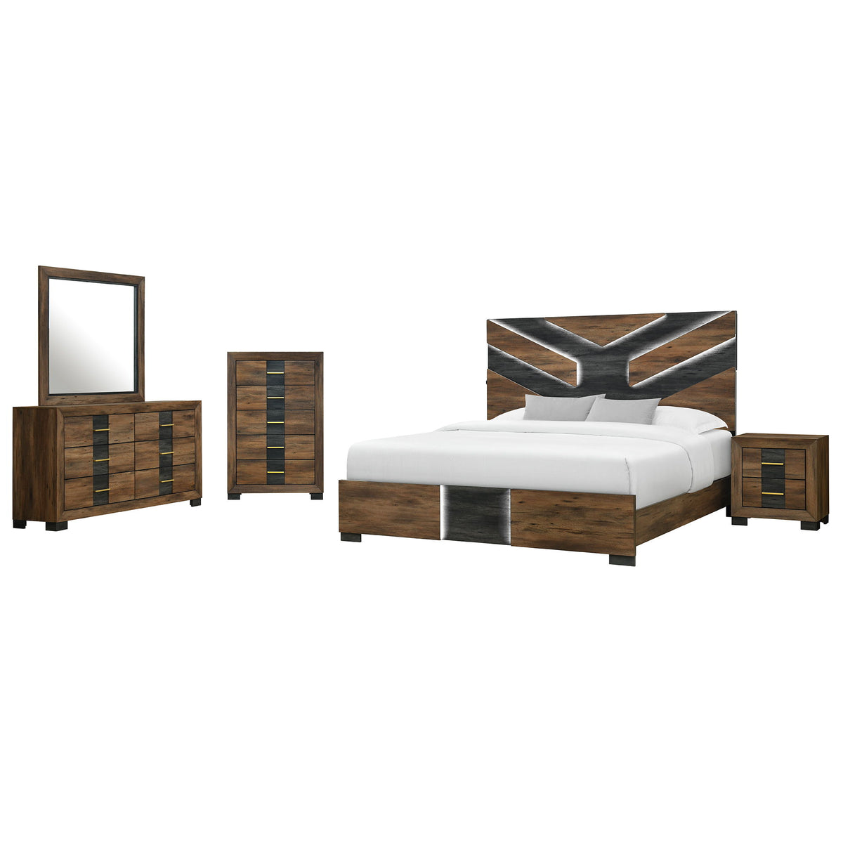 Prime - Dresser With 6 Drawers - Brown Black