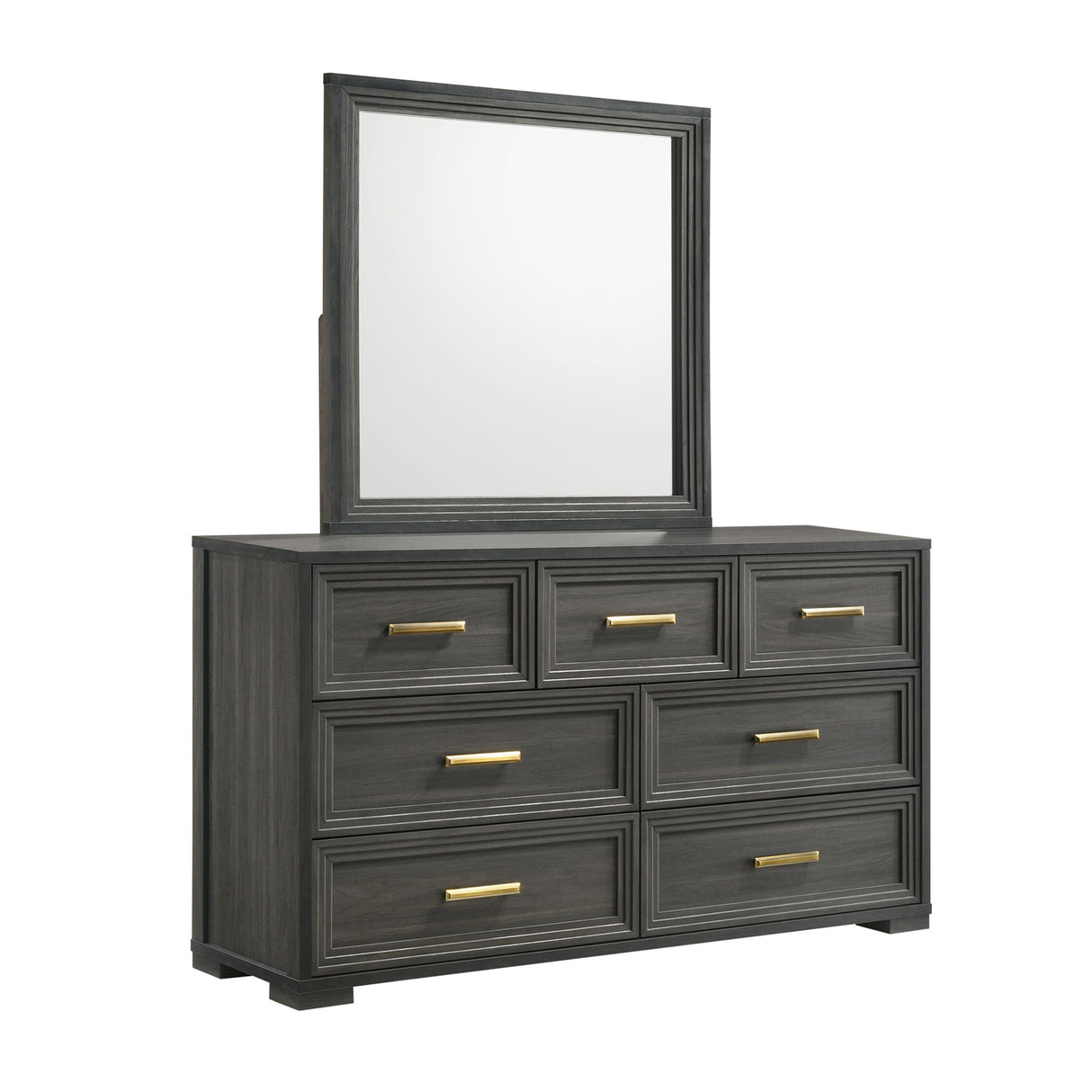 Colorado - Square Mirror (Dresser Not Included) - Charcoal