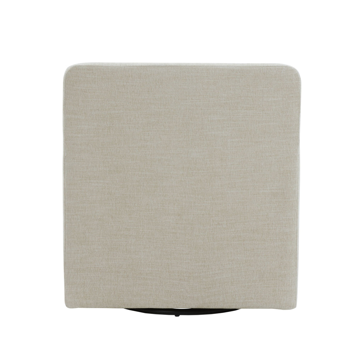 Tolland - Swivel Accent Chair With Antique Brass Nailhead Trim - Beige
