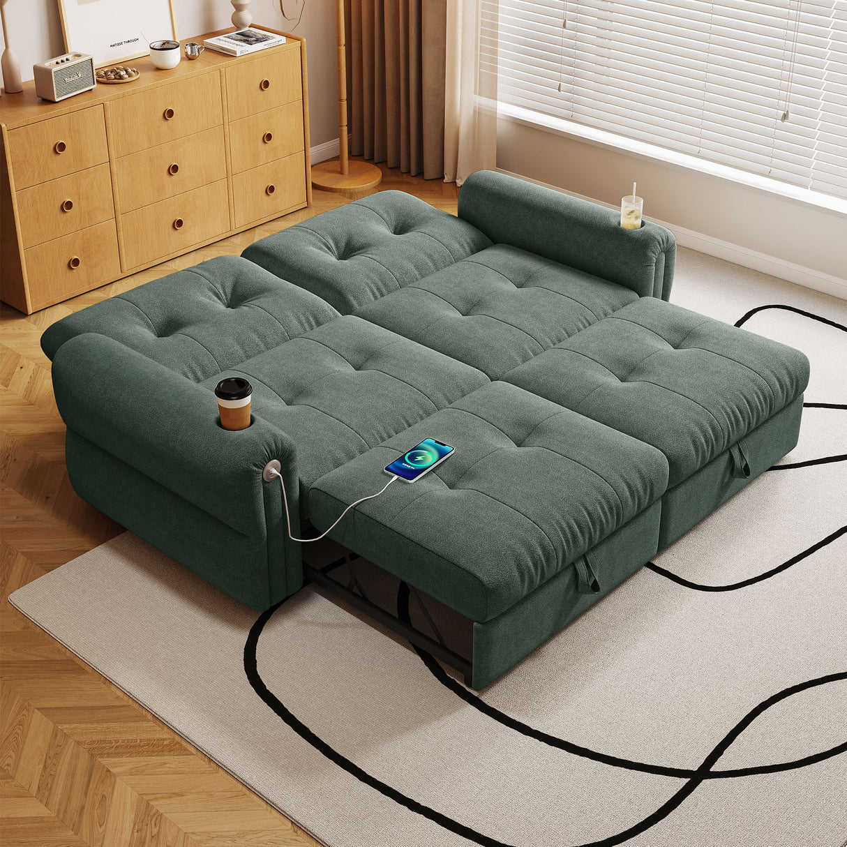 Cloud Like Convertible Sofa Bed With For Living Room