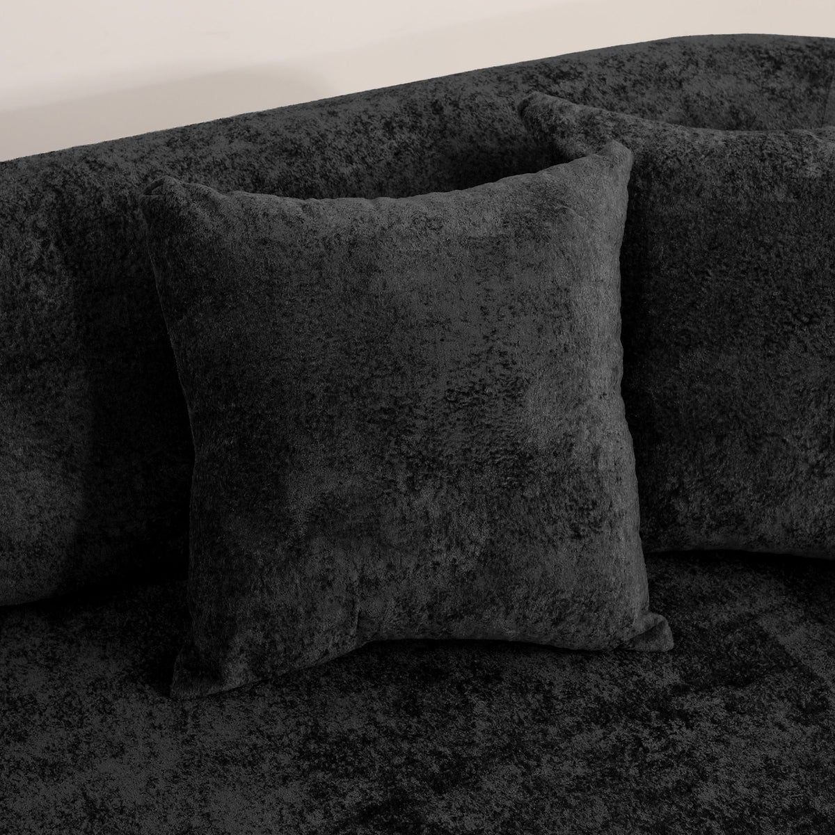 3 Seater Sofa With Built In Pet Bed Nook, Curved Design And 2 Throw Pillows