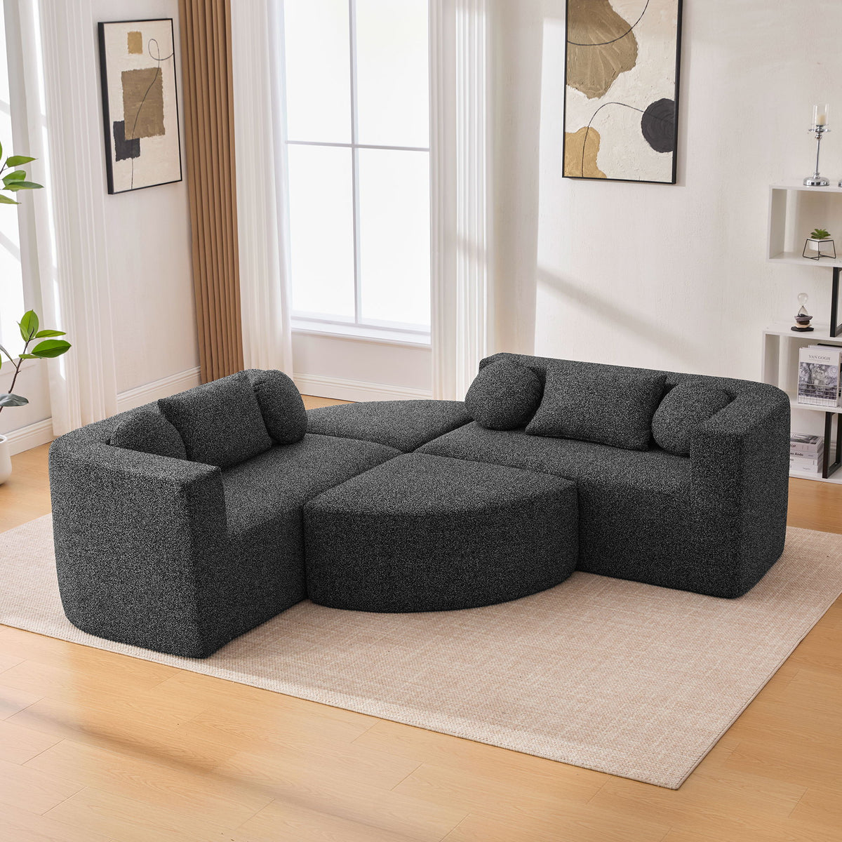 Boneless - Couch Modular Sectional Sofa With Deep Seating And Curved Design