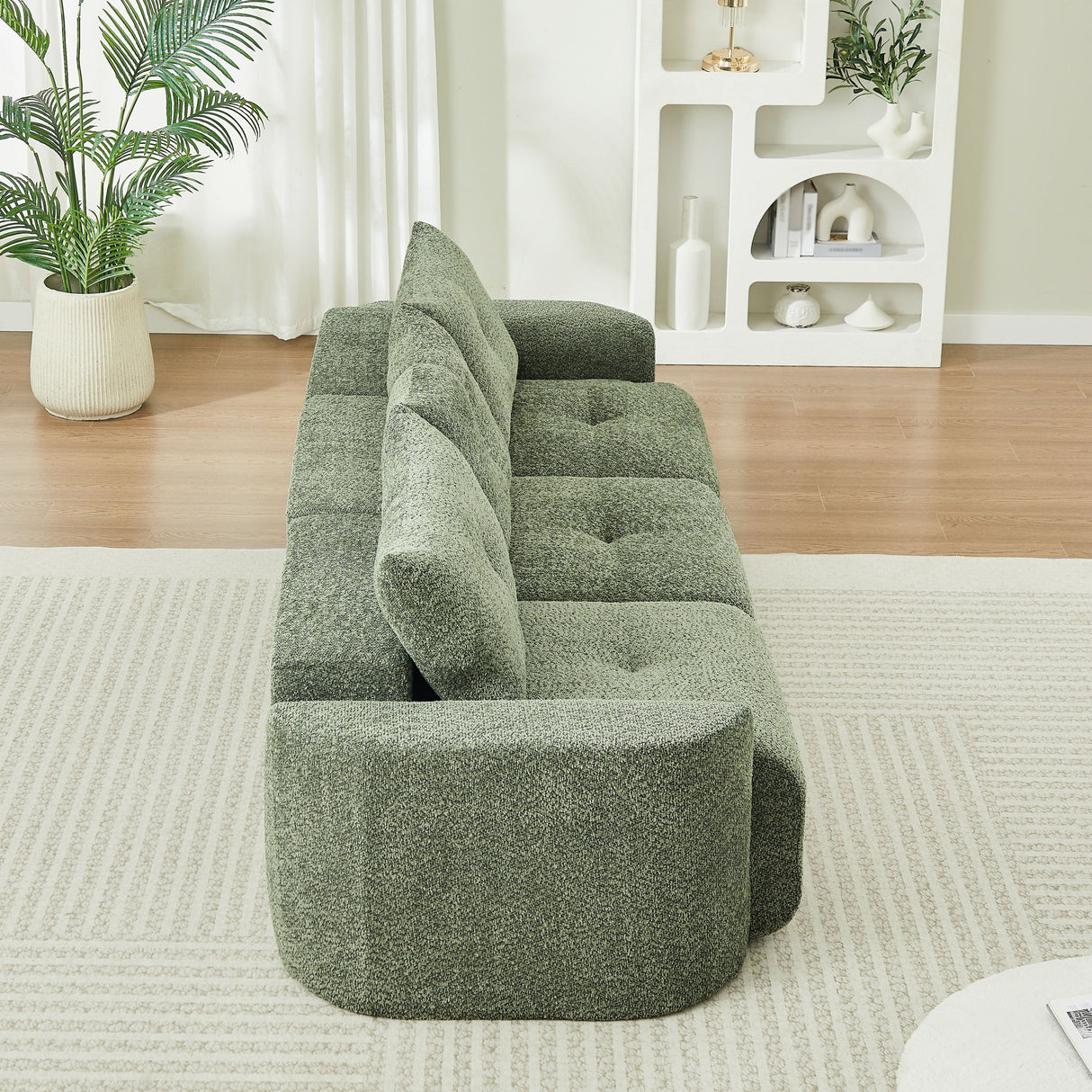 3 Seater With Thickened Armrests Sofa For Living Room