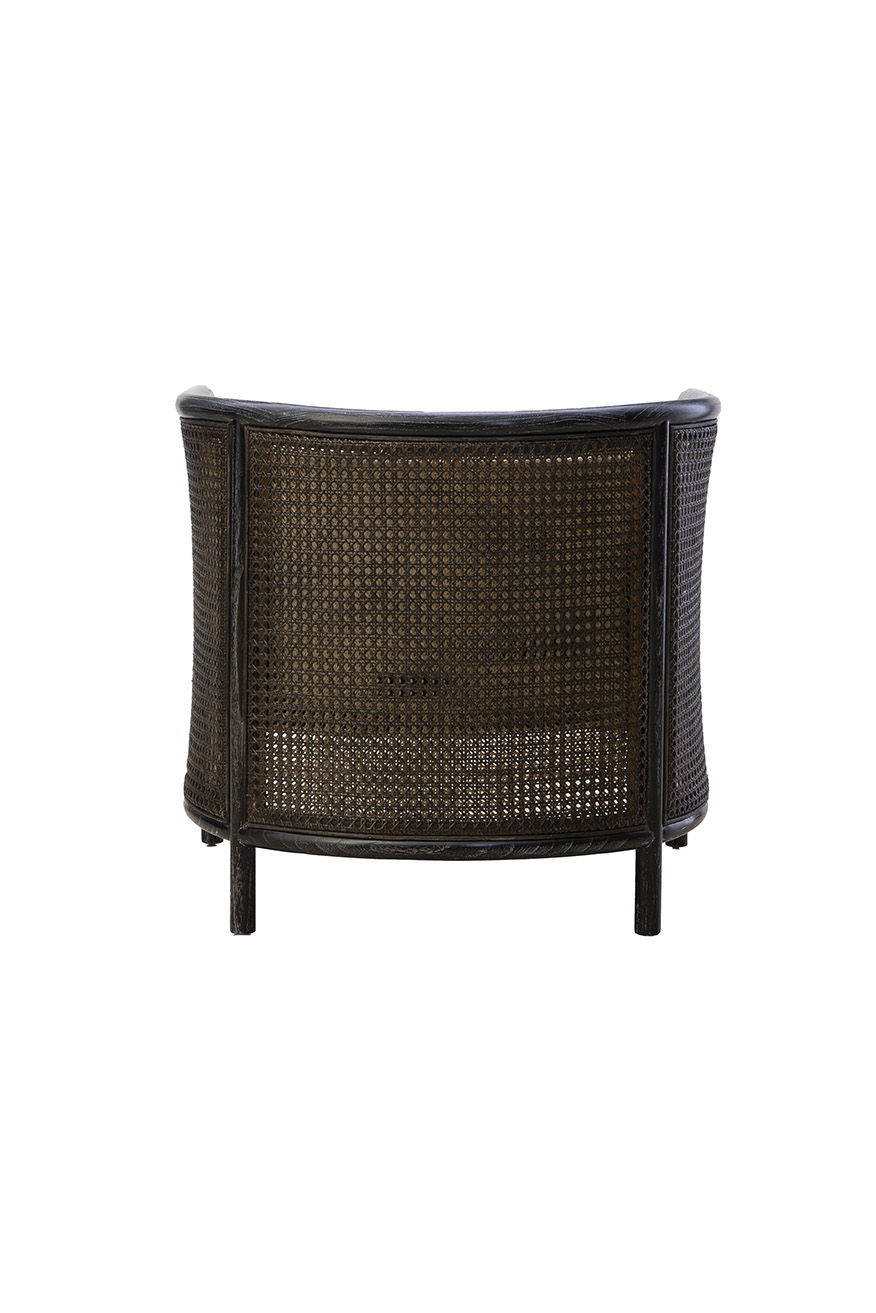 Montgomery - Cane Chair - Black / Beige