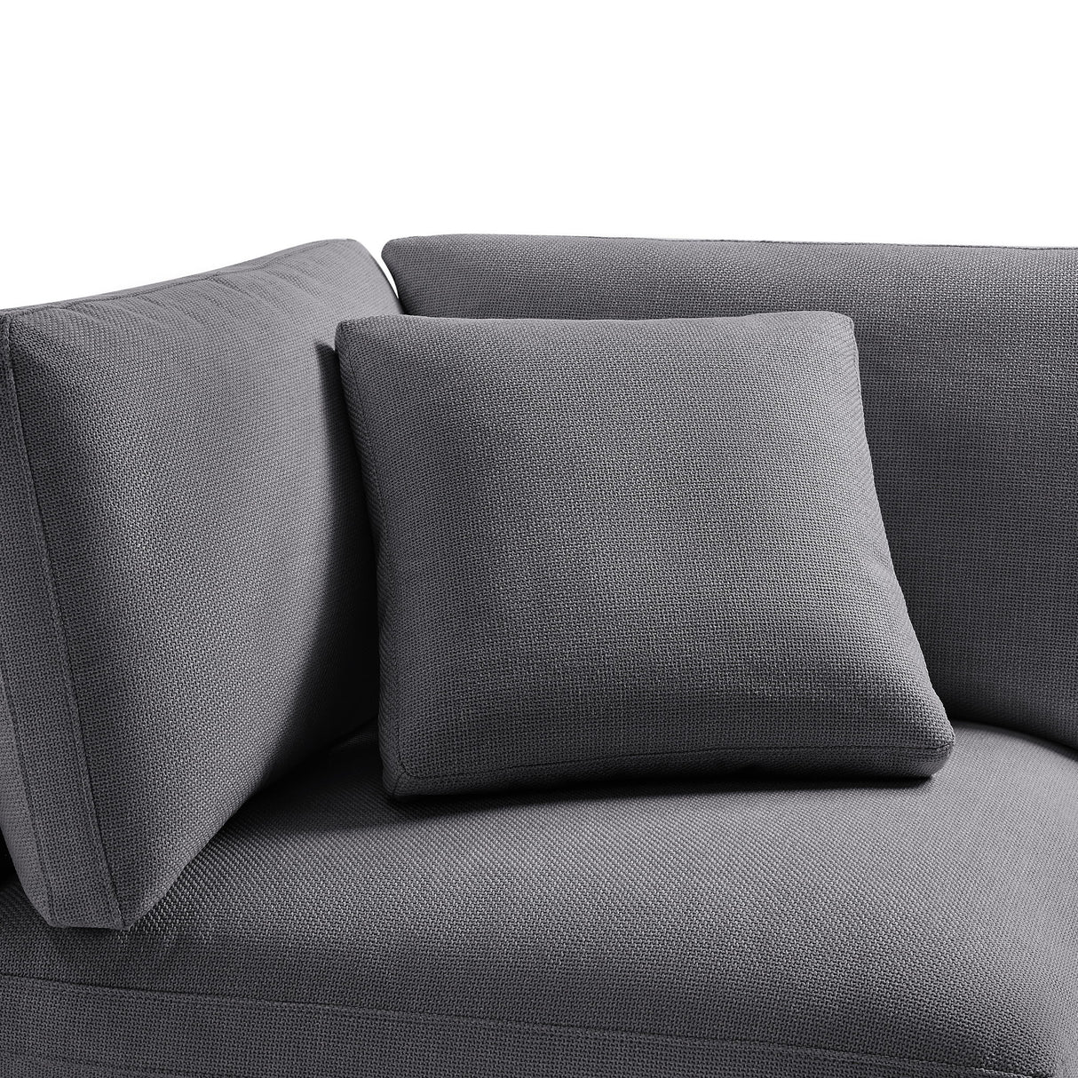 Cassandra - Corner Wedge Chair - Charcoal Gray