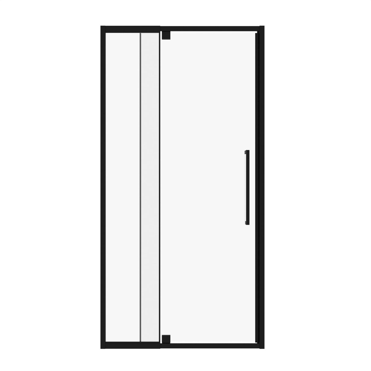 Semi Frameless Pivot Hinged Shower Door, Reversible Design