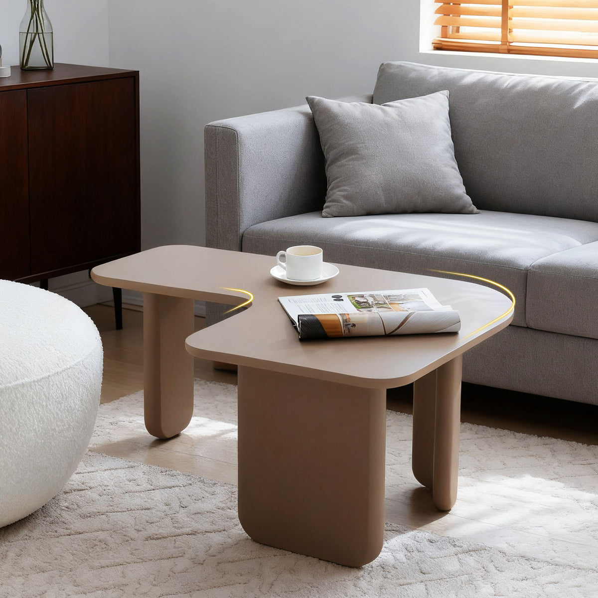L-Shape Coffee Table For Living Room