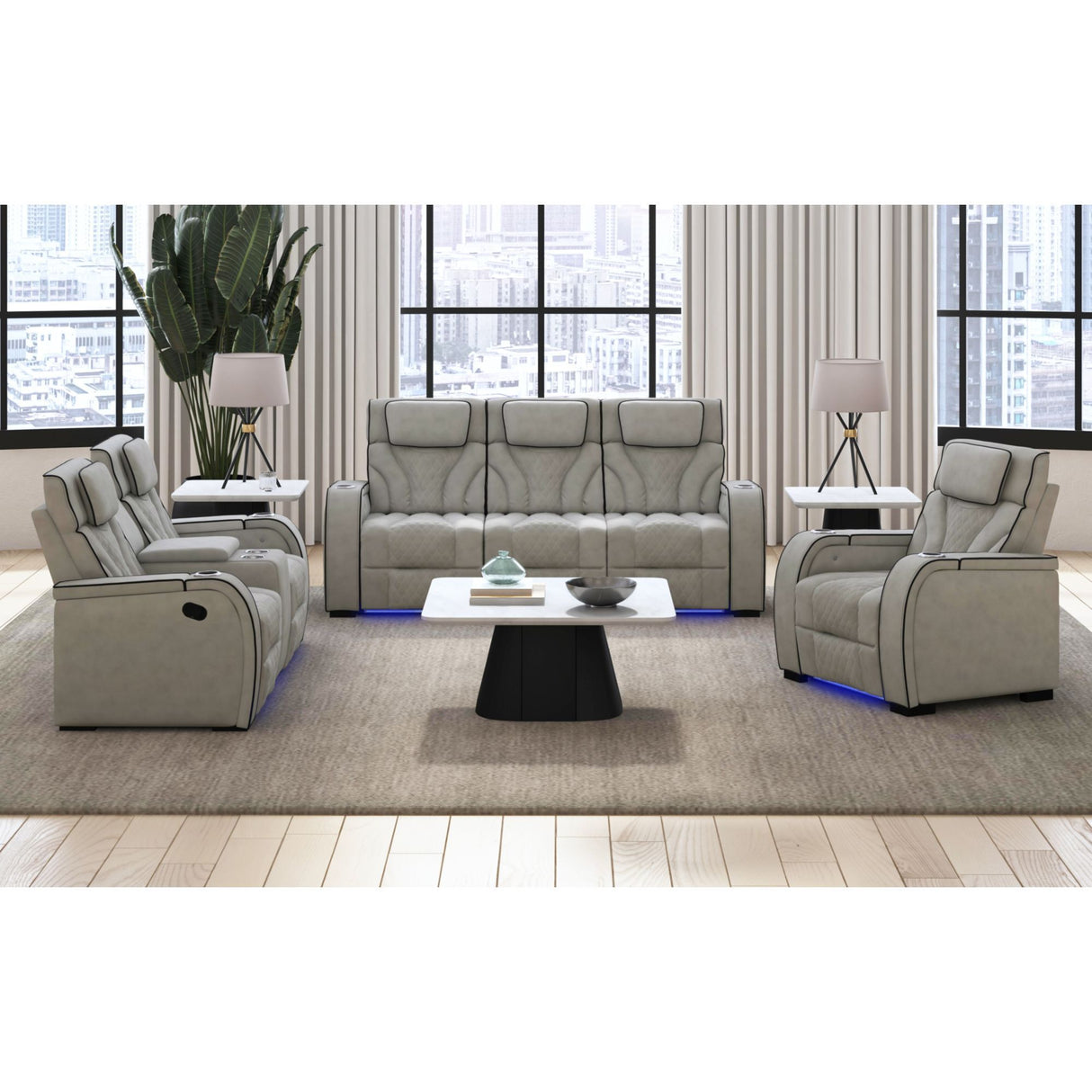Blitz - Motion Sofa With DDT, Reading Light, Wireless Charger And LED