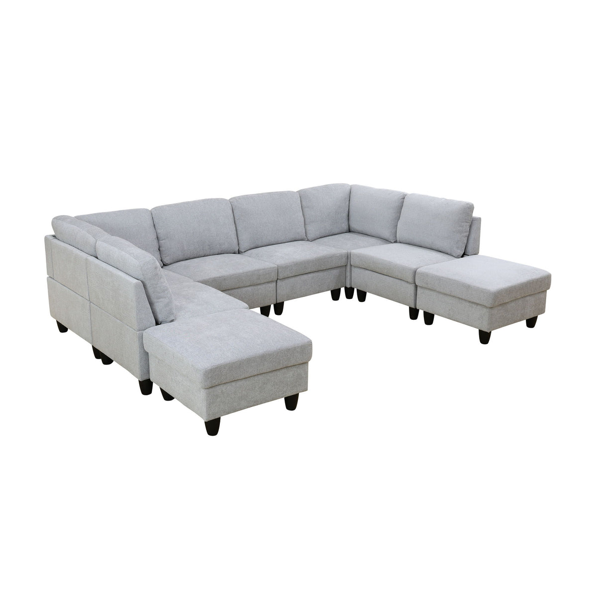 8 Piece Modular U - Shape Sectional Sofa