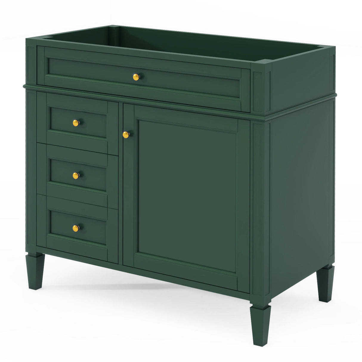 Bathroom Vanity With 2 Drawers And Tip-Out Drawer, Storage Cabinet