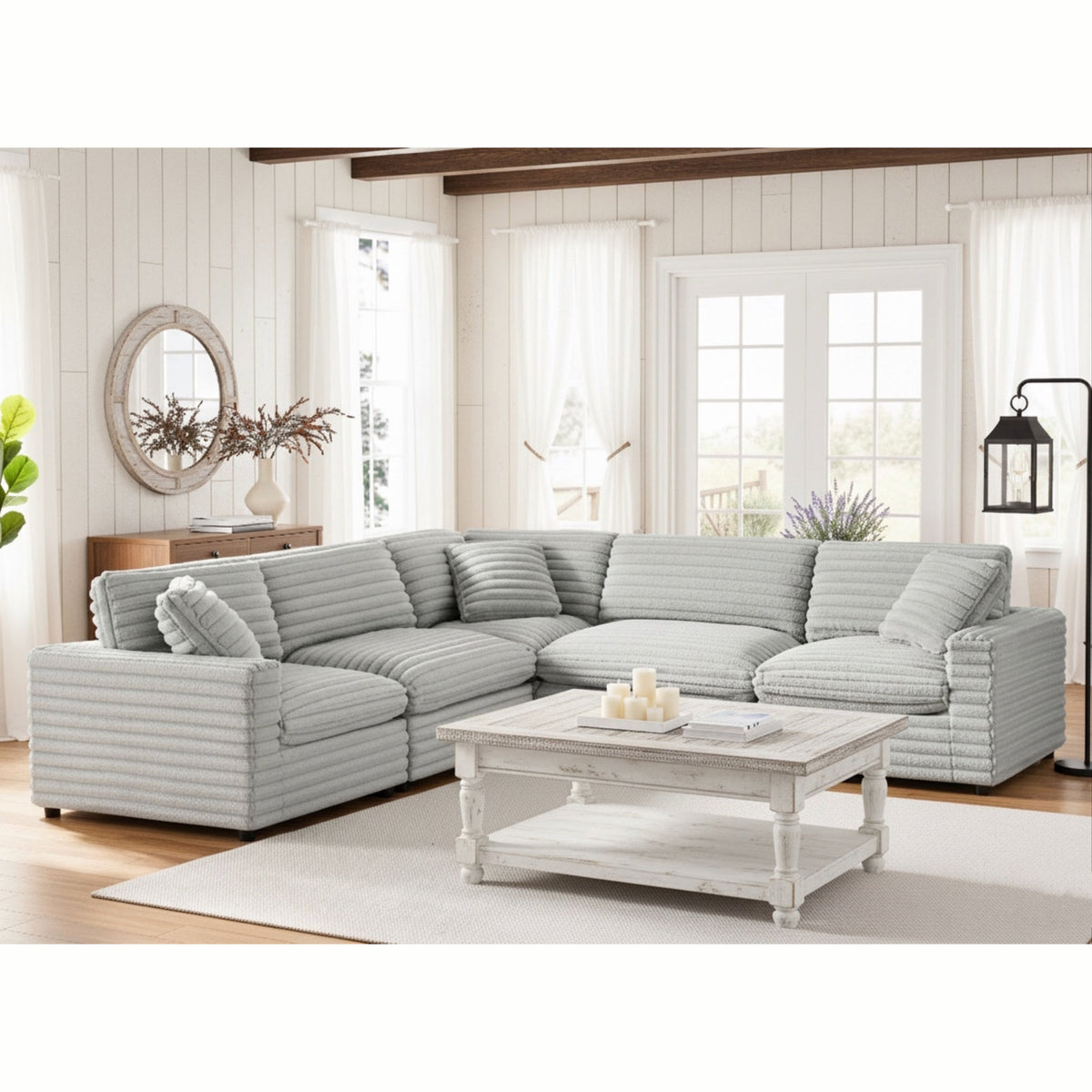 Jenny - 5 Piece Sectional - Gray