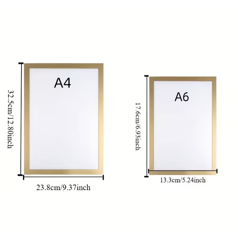 Magnetic Wall-Mounted Front-Opening Photo Frame Set