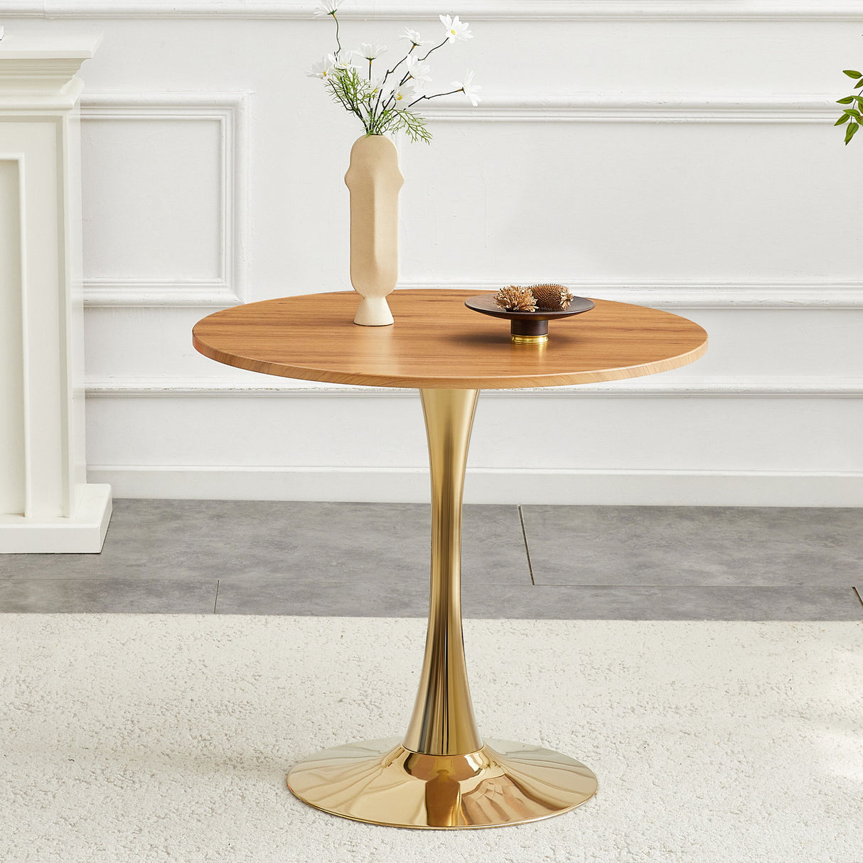 Round Dining Table With Thickened Top For Kitchen