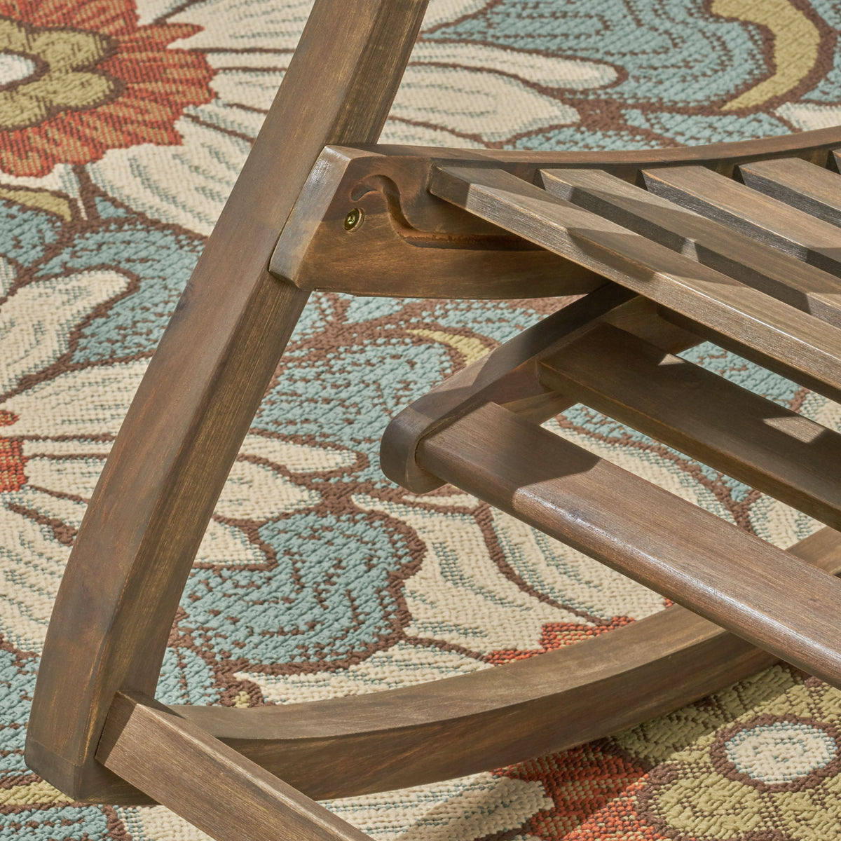 Outdoor Reclining Rocking Chair - Gray