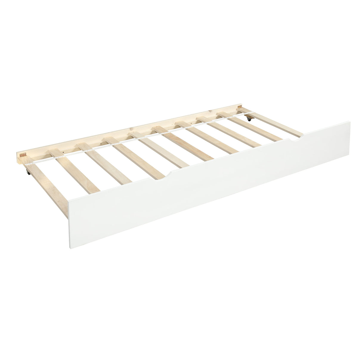 Twin Daybed With Trundle Frame Set - White