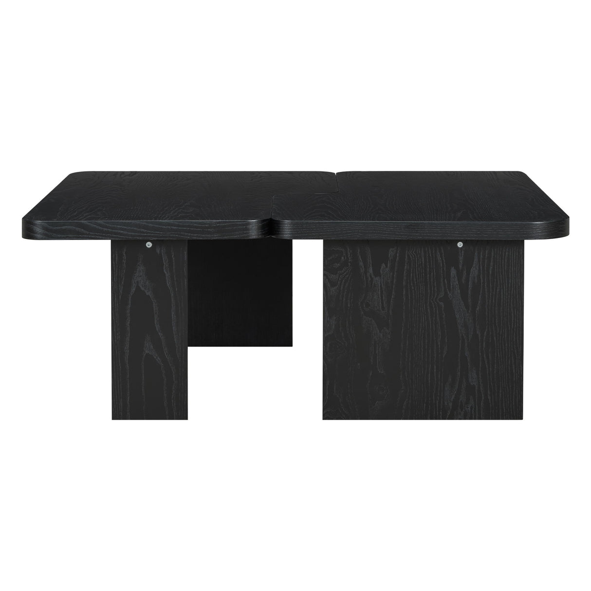 Modern Minimalist Coffee Table Set, Rectangle Coffee Table With Splicing Design, Multifunctional Combination Table For Living Room - Black