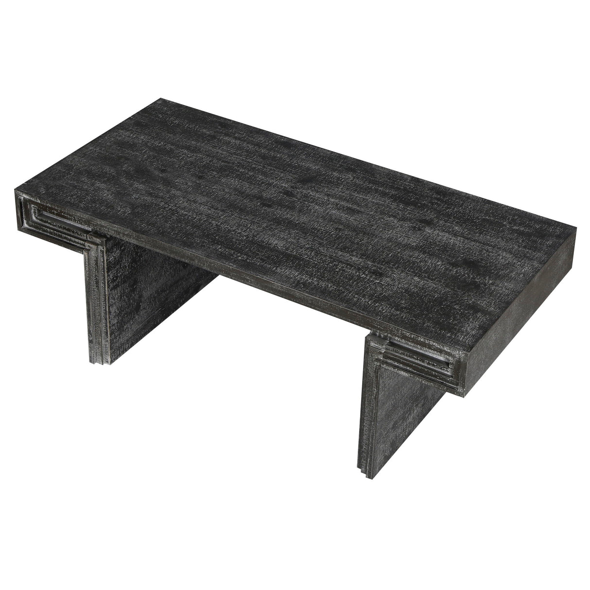 American Vintage Industrial Coffee Table, Double Tier Design