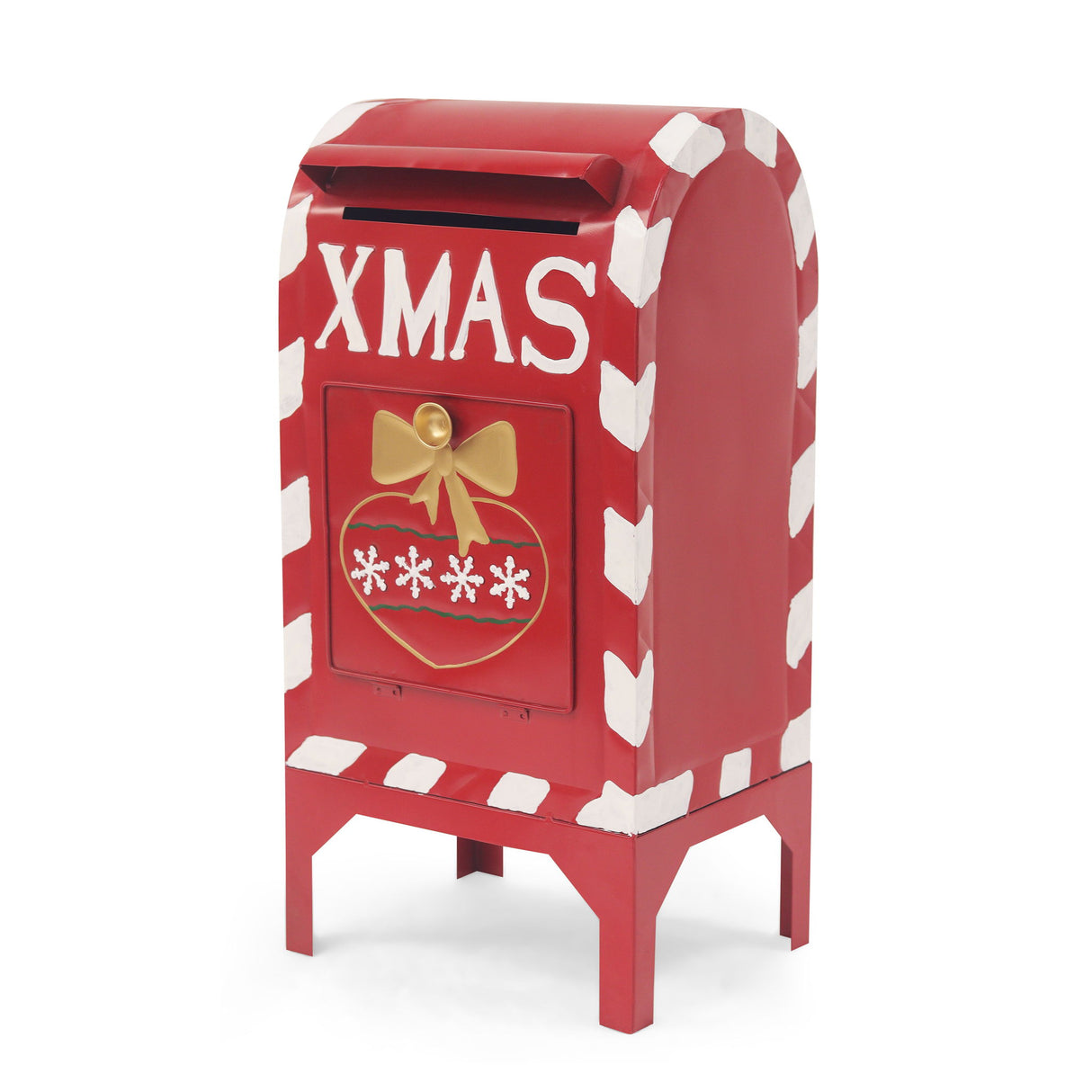 Christmas Mailbox Decoration With Festive Design, Classic Holiday Charm - Red