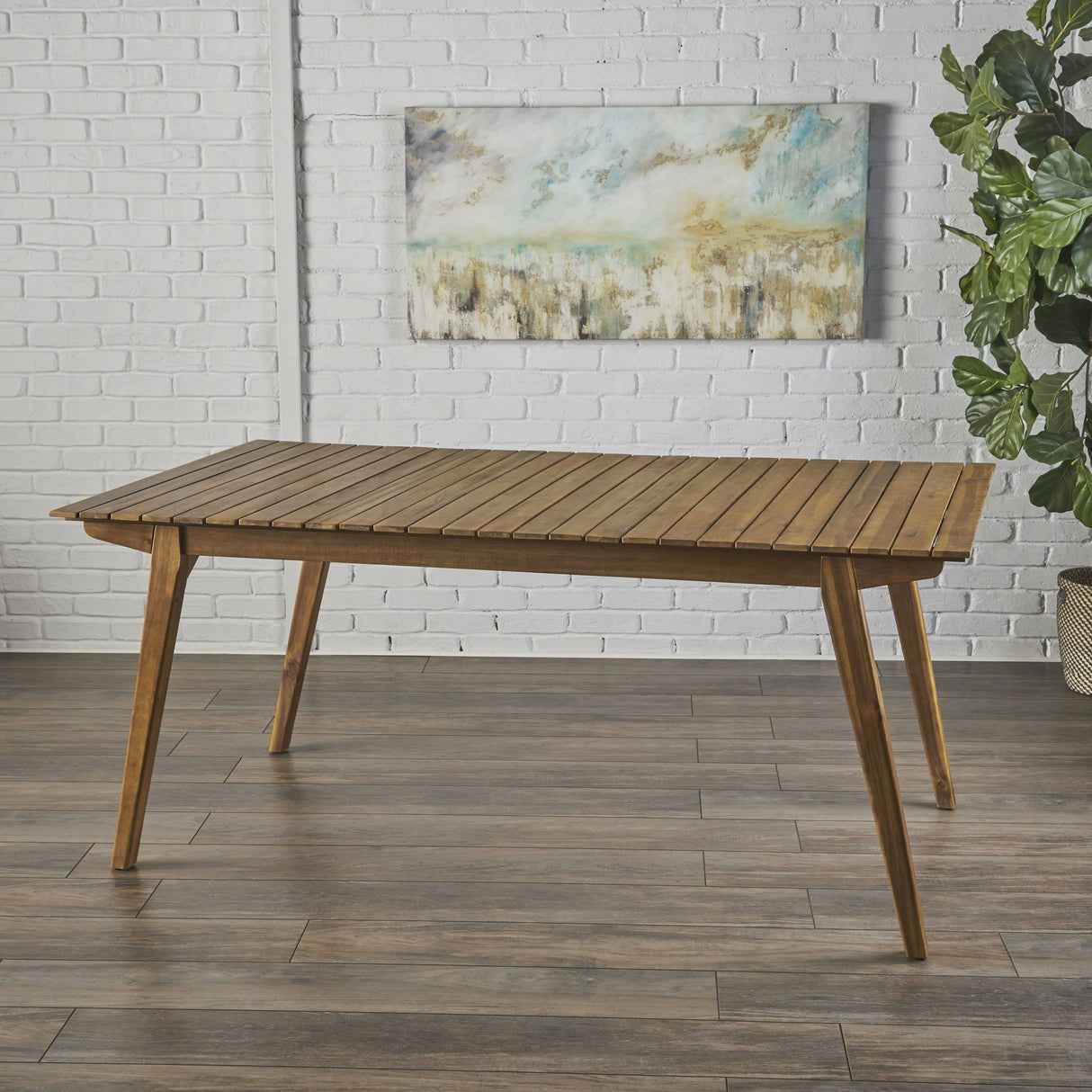 Outdoor Dining Table & Frame - Teak