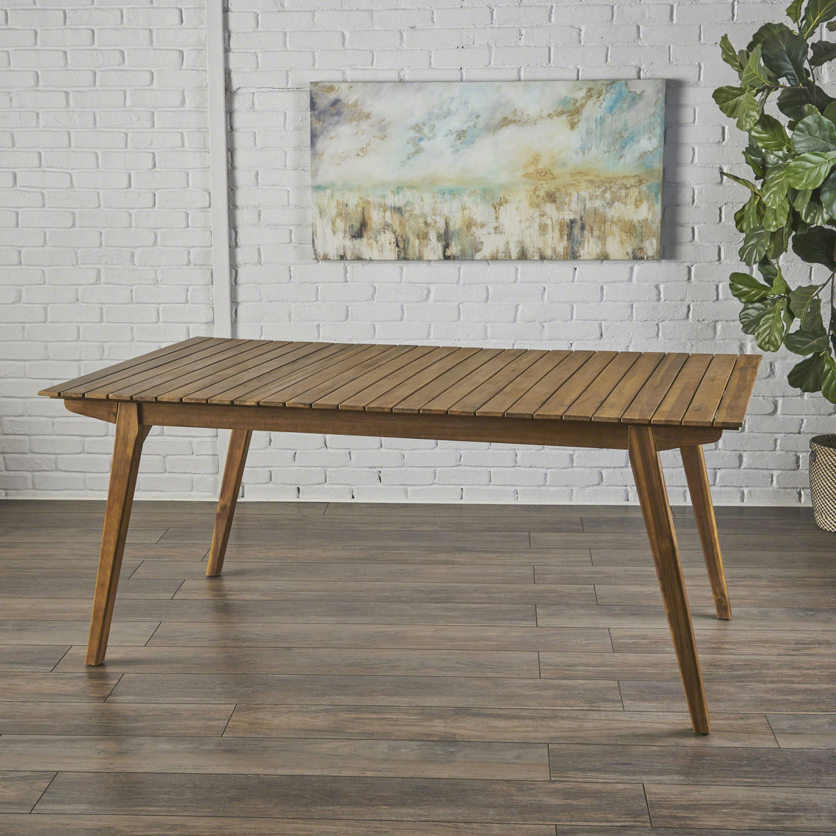 Outdoor Dining Table & Frame - Teak