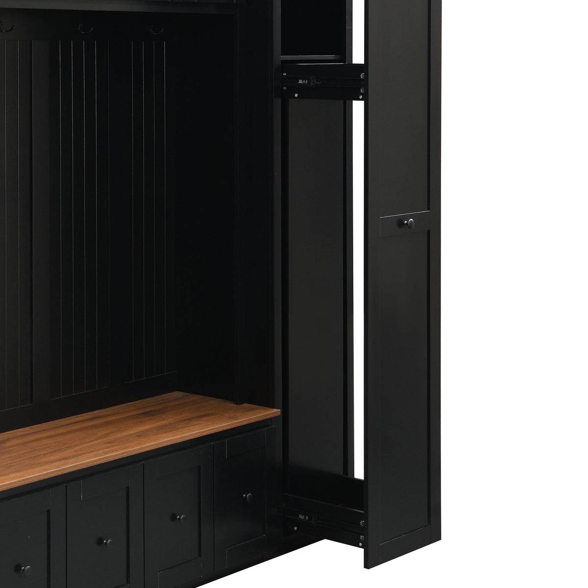 Entryway Hall Tree With Storage Bench, Coat Rack Shoe Bench With Cabinets
