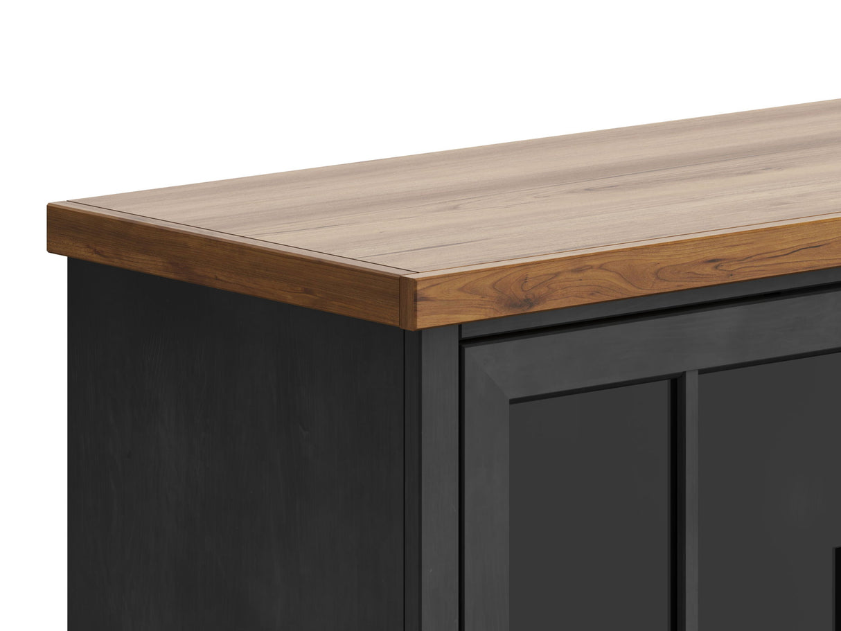 TV Stand Console For TVs Up To 80" - Black / Whiskey