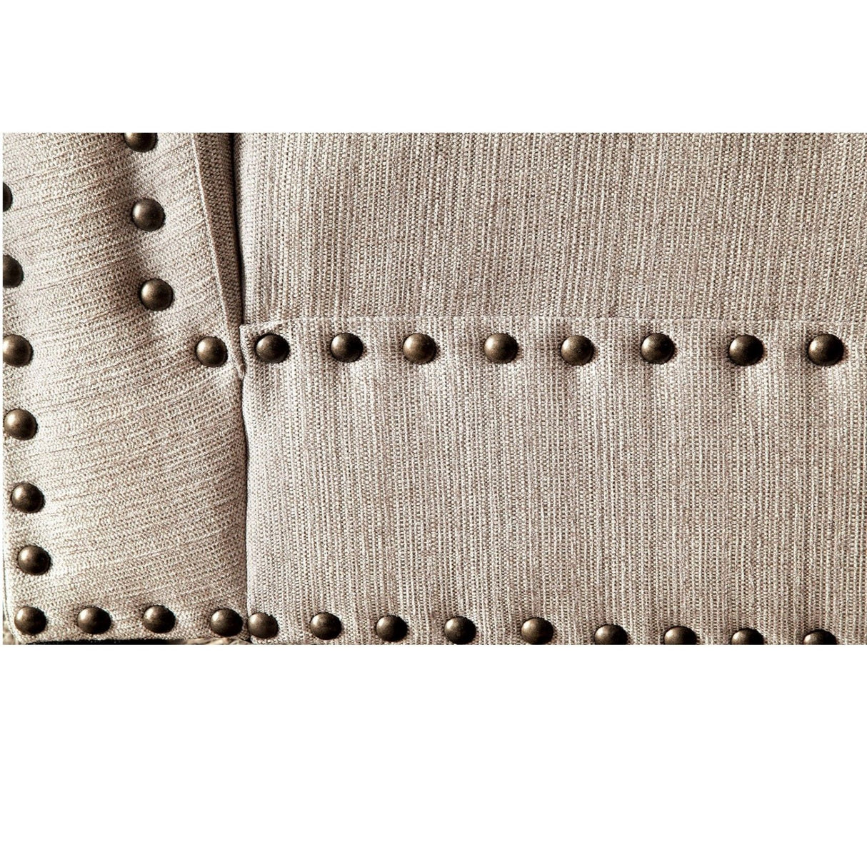 Chaise With Nailhead Trim And Plush Pillow