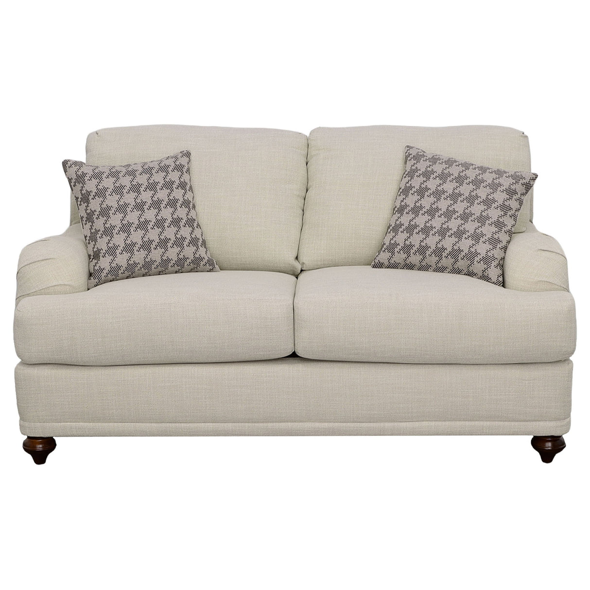 Brewster - Upholstered Loveseat With English Arms - Light Gray