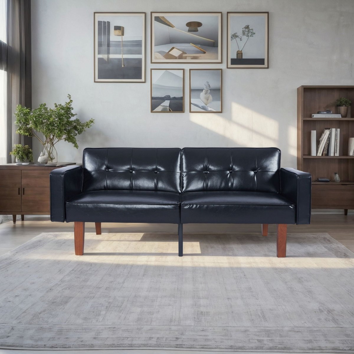 3 Position Split Back Futon Sofa Bed For Living Room - Futon Sofas available at Alpine Outlets in Denver