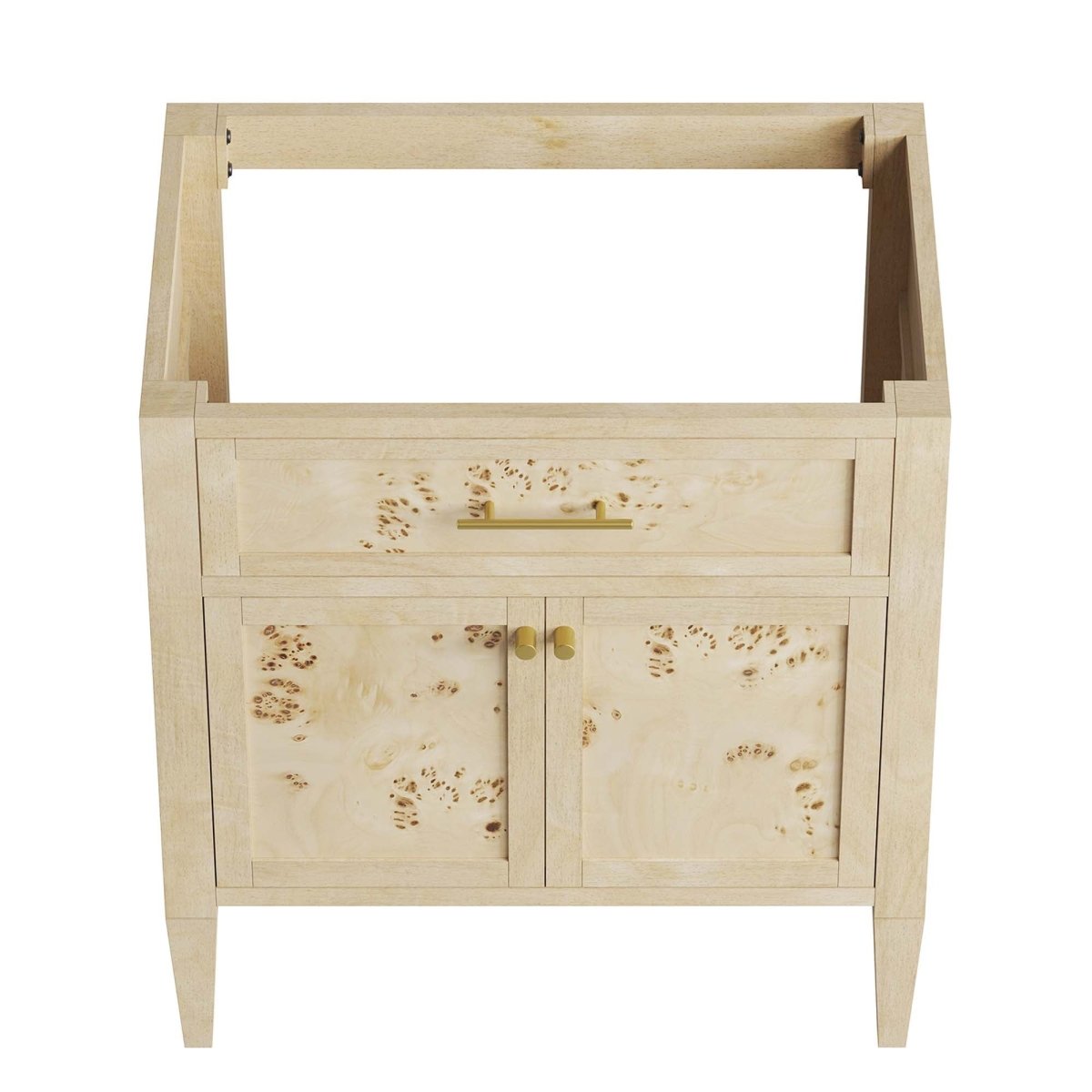 30" Burgundy Wood Bathroom Vanity Cabinet (Sink Basin Not Included) - Bathroom Fixtures - Alpine Outlets