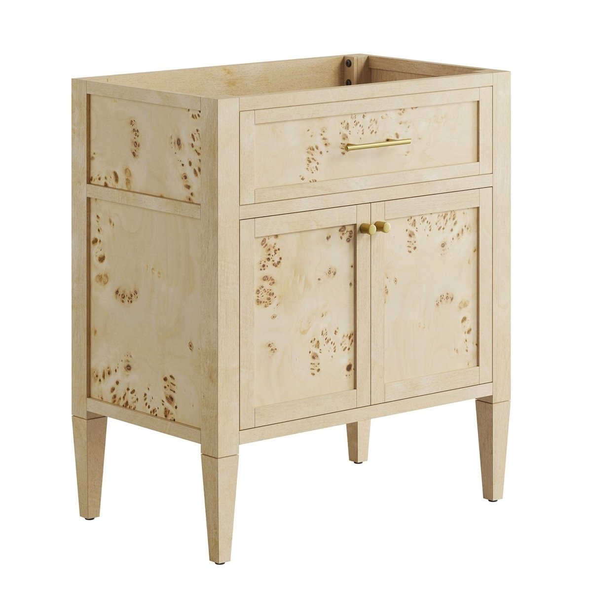 30" Burgundy Wood Bathroom Vanity Cabinet (Sink Basin Not Included) - Bathroom Fixtures - Alpine Outlets