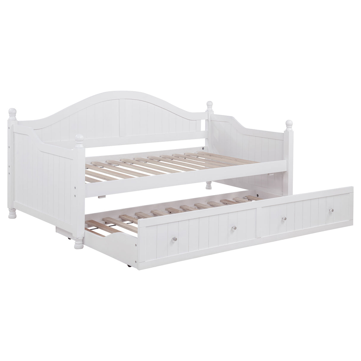 Julie Ann Wood Twin Daybed with Trundle - White