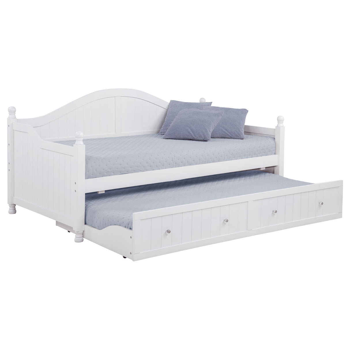 Julie Ann Wood Twin Daybed with Trundle - White