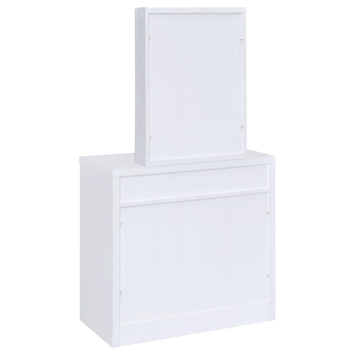 Harvey Vanity Set with Lift-Top Stool - White