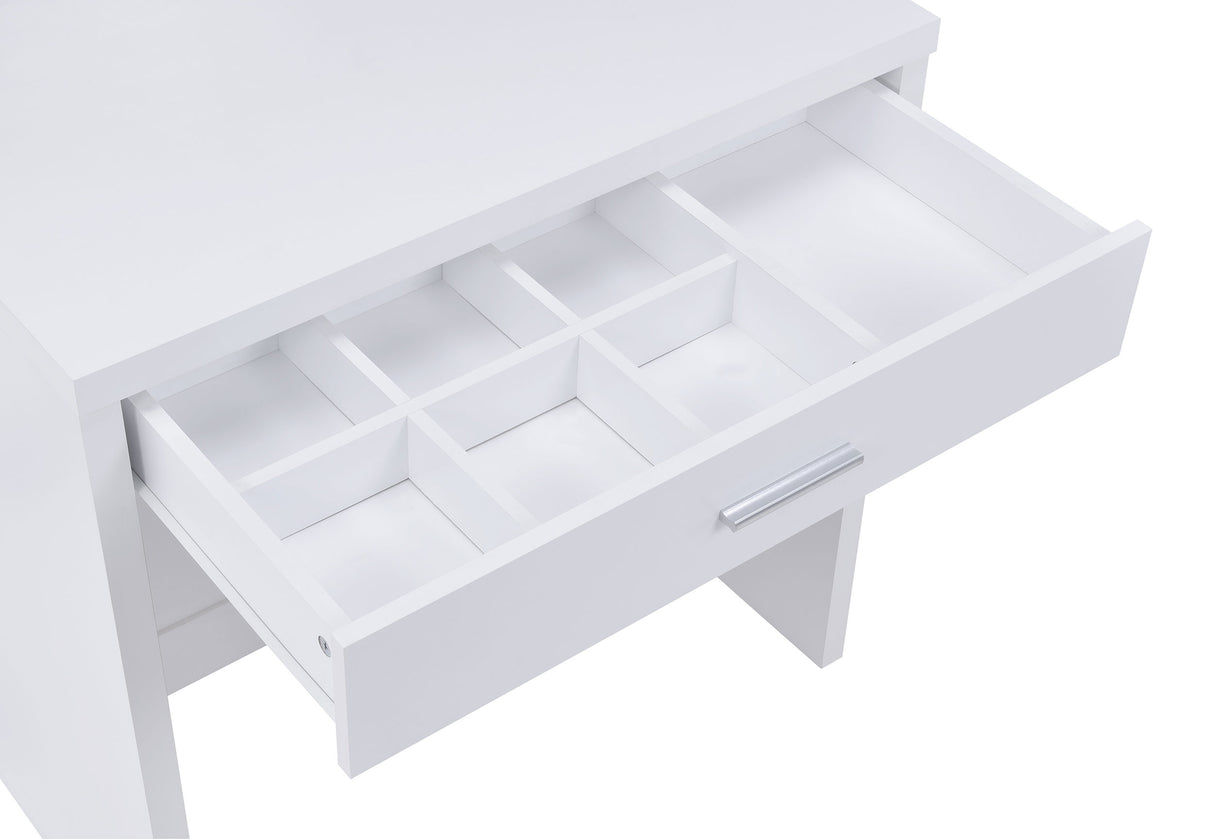 Harvey Vanity Set with Lift-Top Stool - White