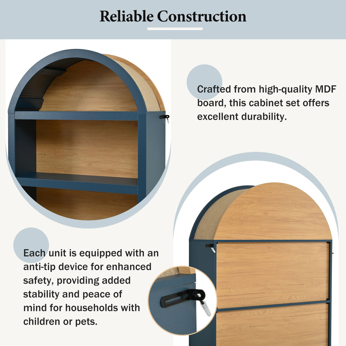Freestanding Tall Bookshelves (Set of 2)