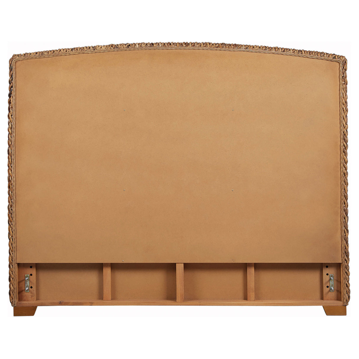 Laughton Woven Banana Leaf Eastern King Headboard Amber