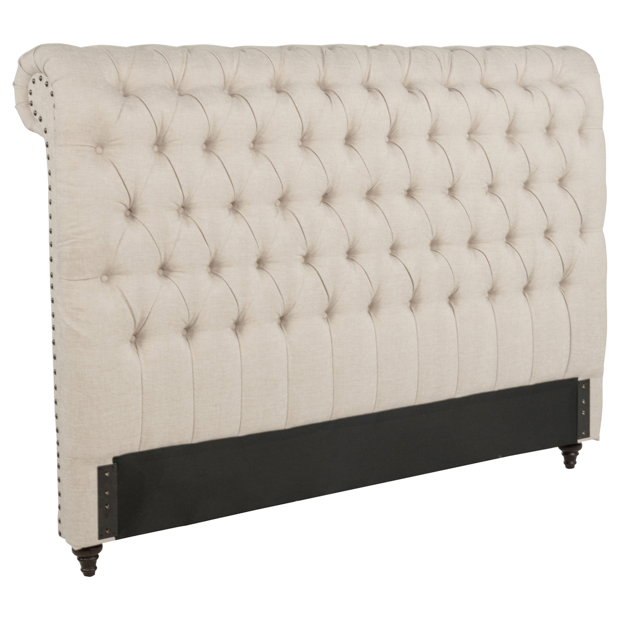 Devon 57-inch Upholstered Full Headboard in Beige