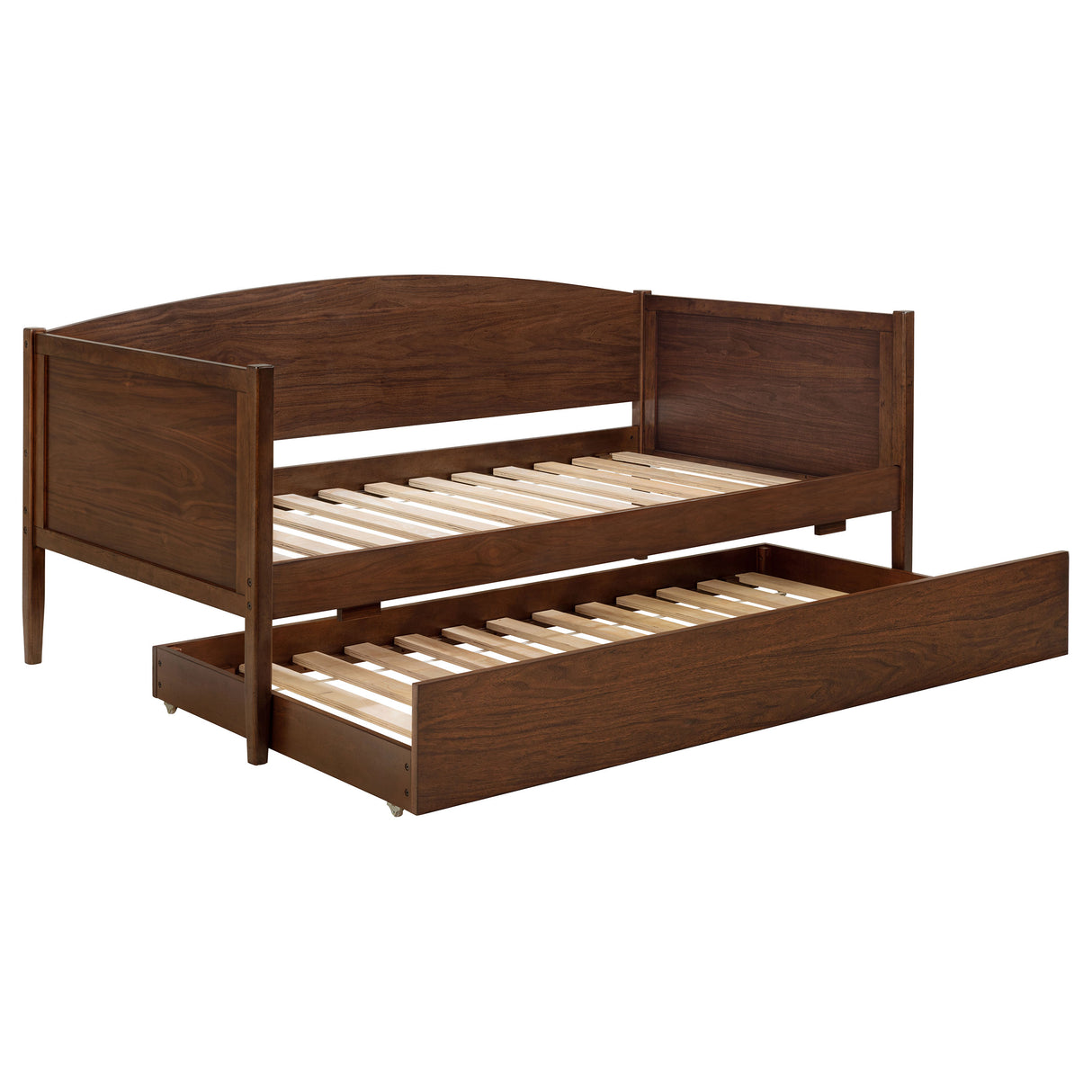 Bozeman Wood Twin Daybed With Trundle, Medium Walnut