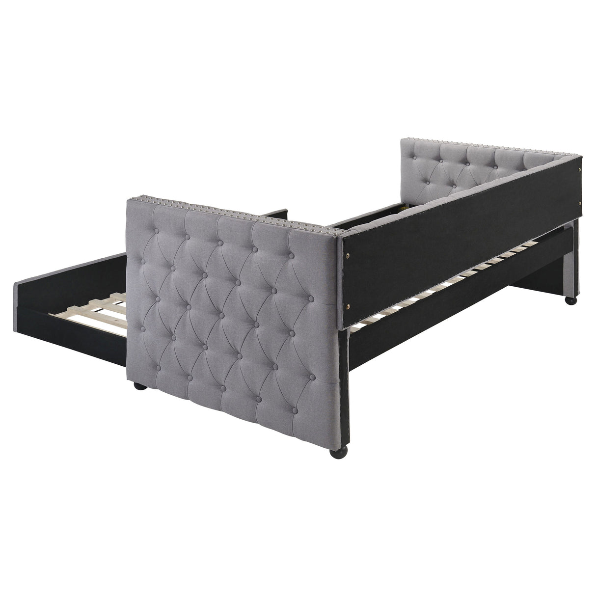 Mockern Upholstered Twin Daybed with Trundle, Grey