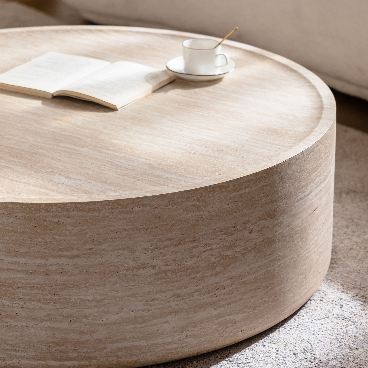 Modern Round Table With Mars Pattern For Living Room