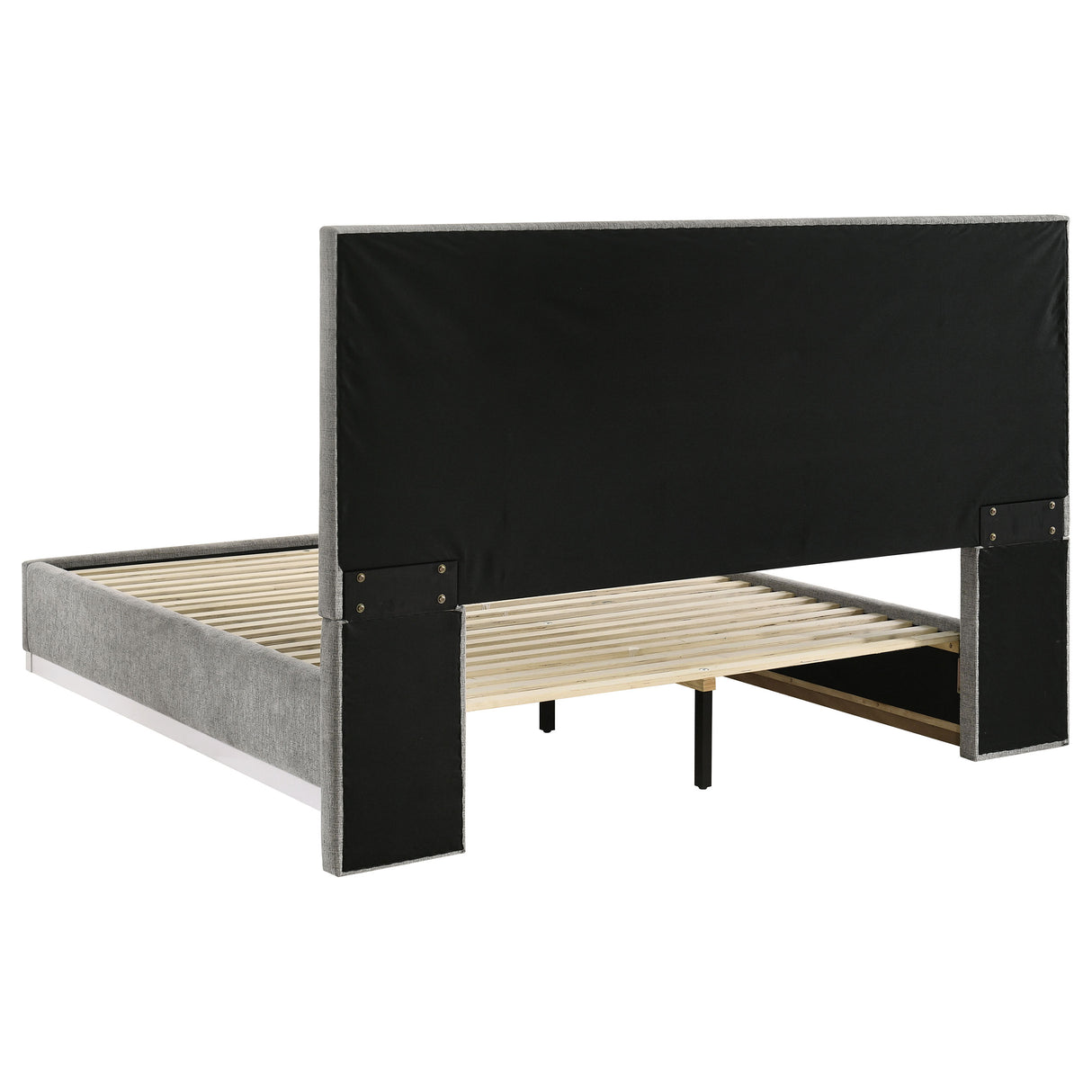 Grey and White High Gloss Eastern King Bed Frame
