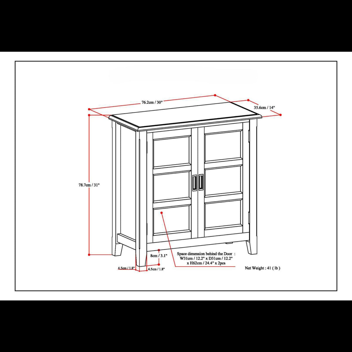 Burlington - Handcrafted Low Storage Cabinet