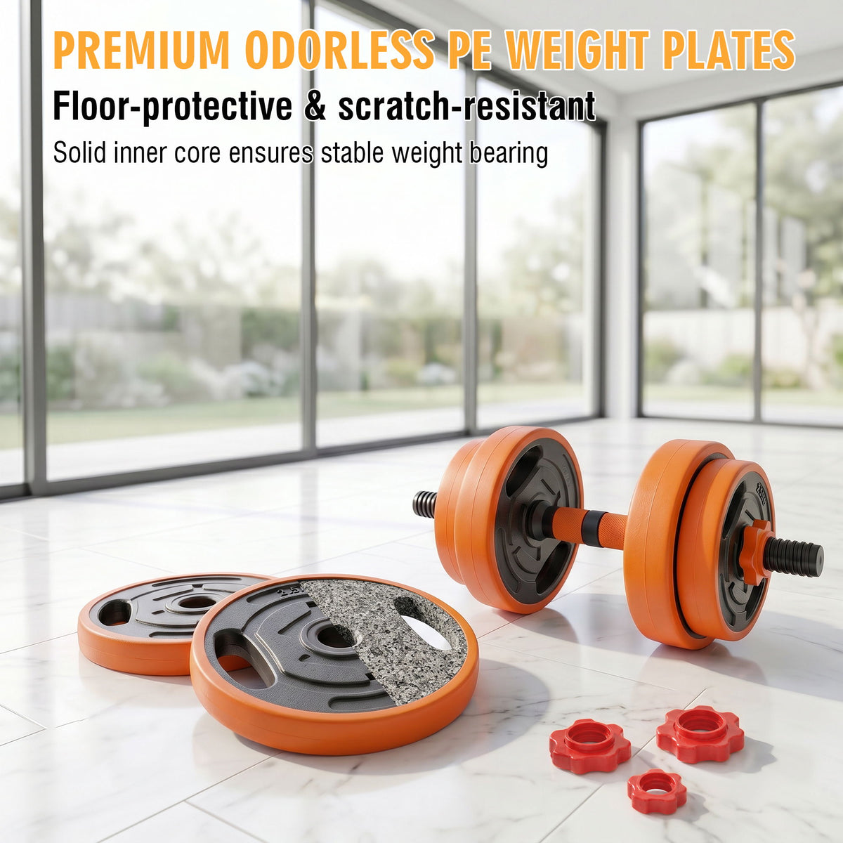 Adjustable Dumbbell Set, 4 In 1 Convertible Weights