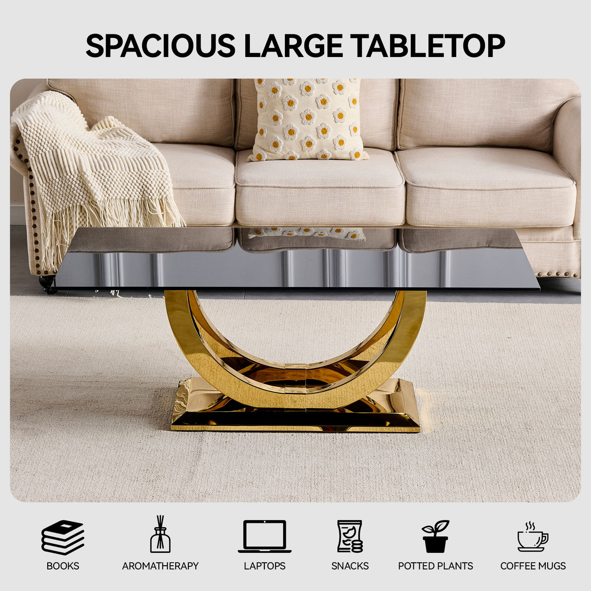 Rectangular Coffee Table With Base