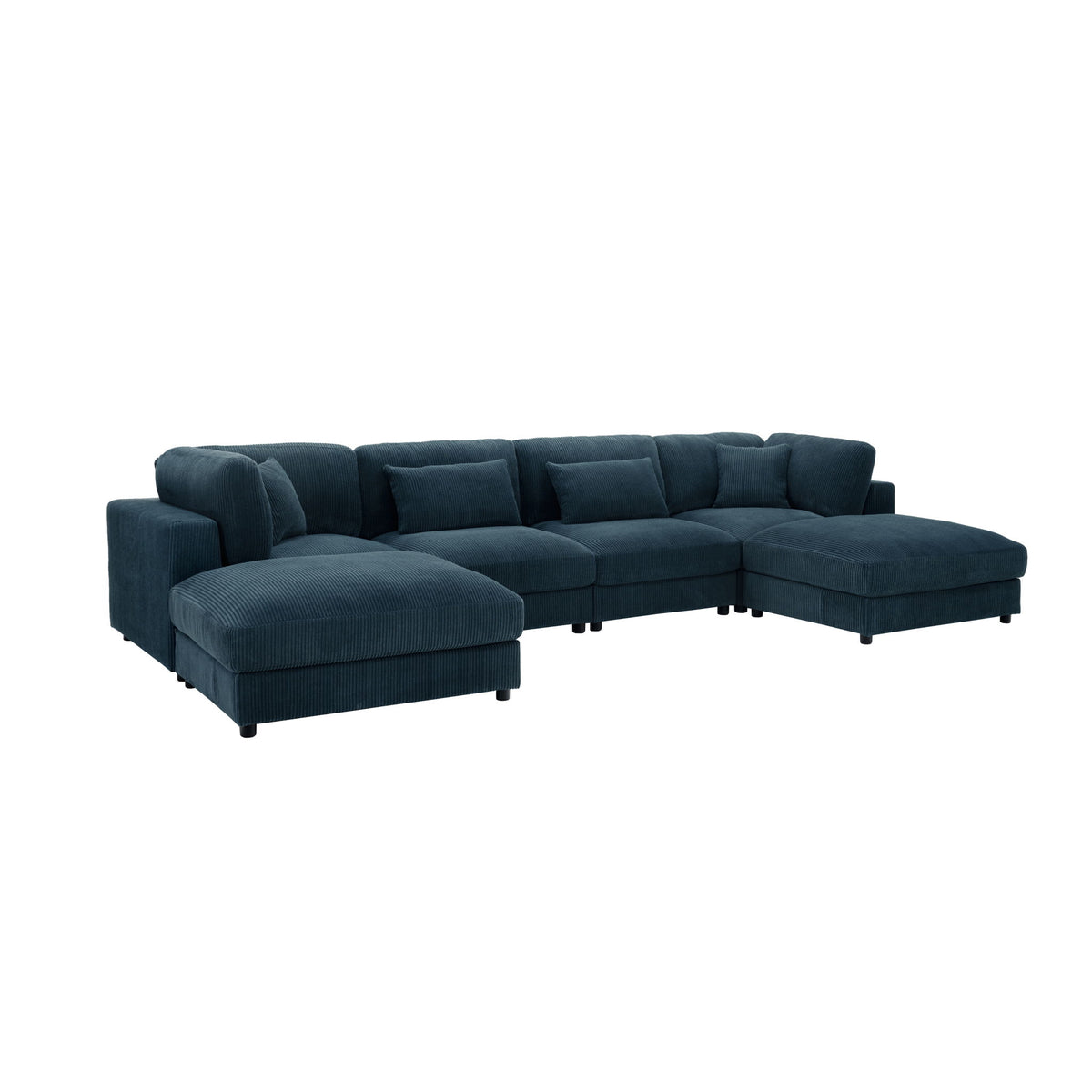Upholstered Modular Sectional & Custom Configuration And Toss Pillows