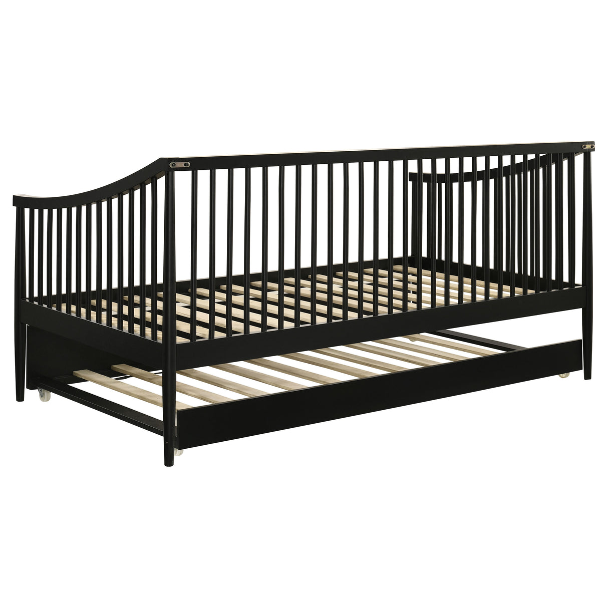 Delgado Windsor Twin Wood Daybed with Trundle, Black