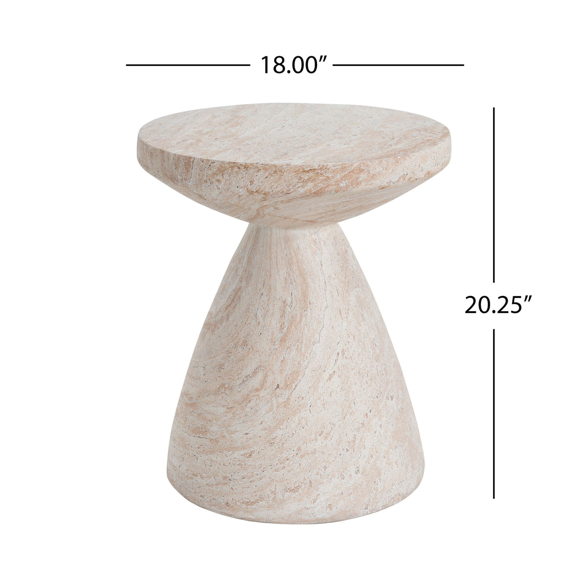 Outdoor / Indoor Lightweight Concrete Side Table
